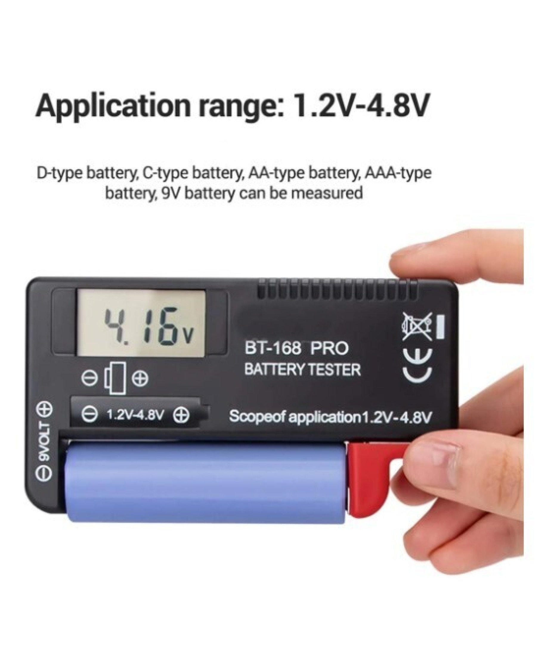 BT-168 PRO Battery Capacity Tester 1.2V to 4.8V