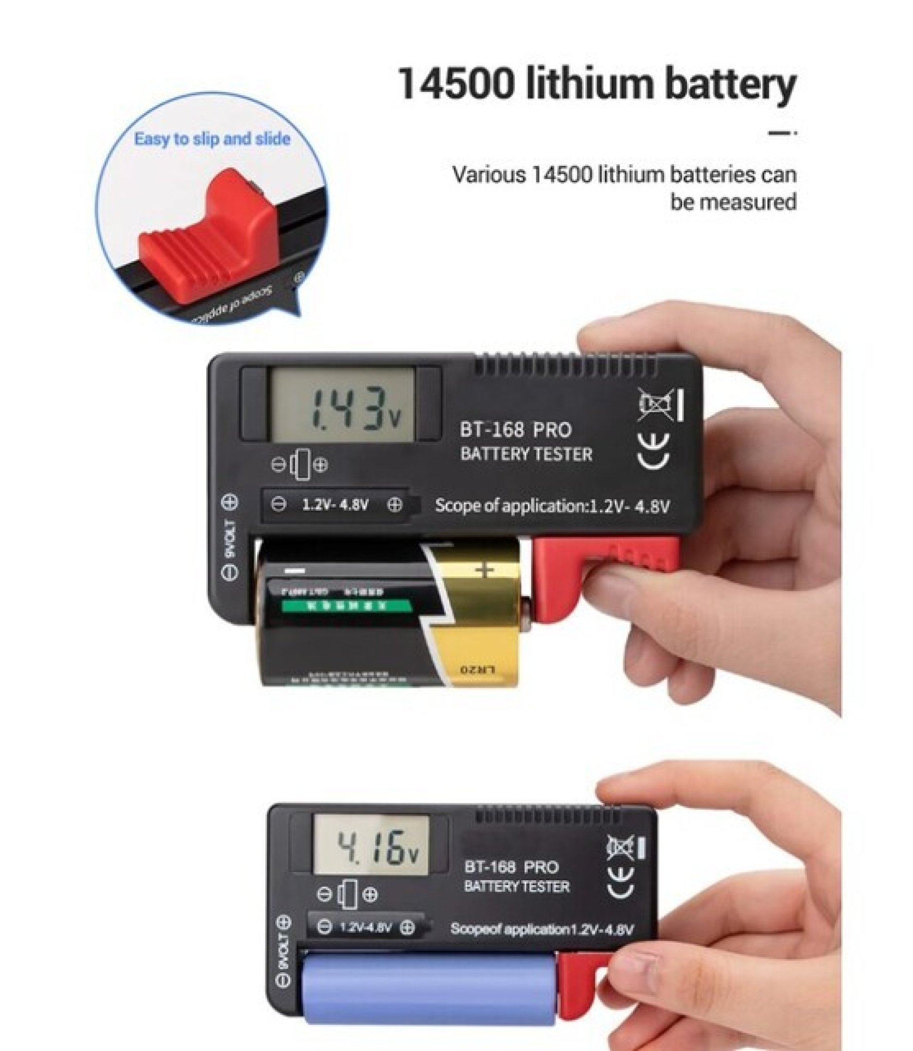 BT-168 PRO Battery Capacity Tester 1.2V to 4.8V