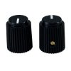 Ripple knob Black 14x17mm Shaft Hole 6.35mm