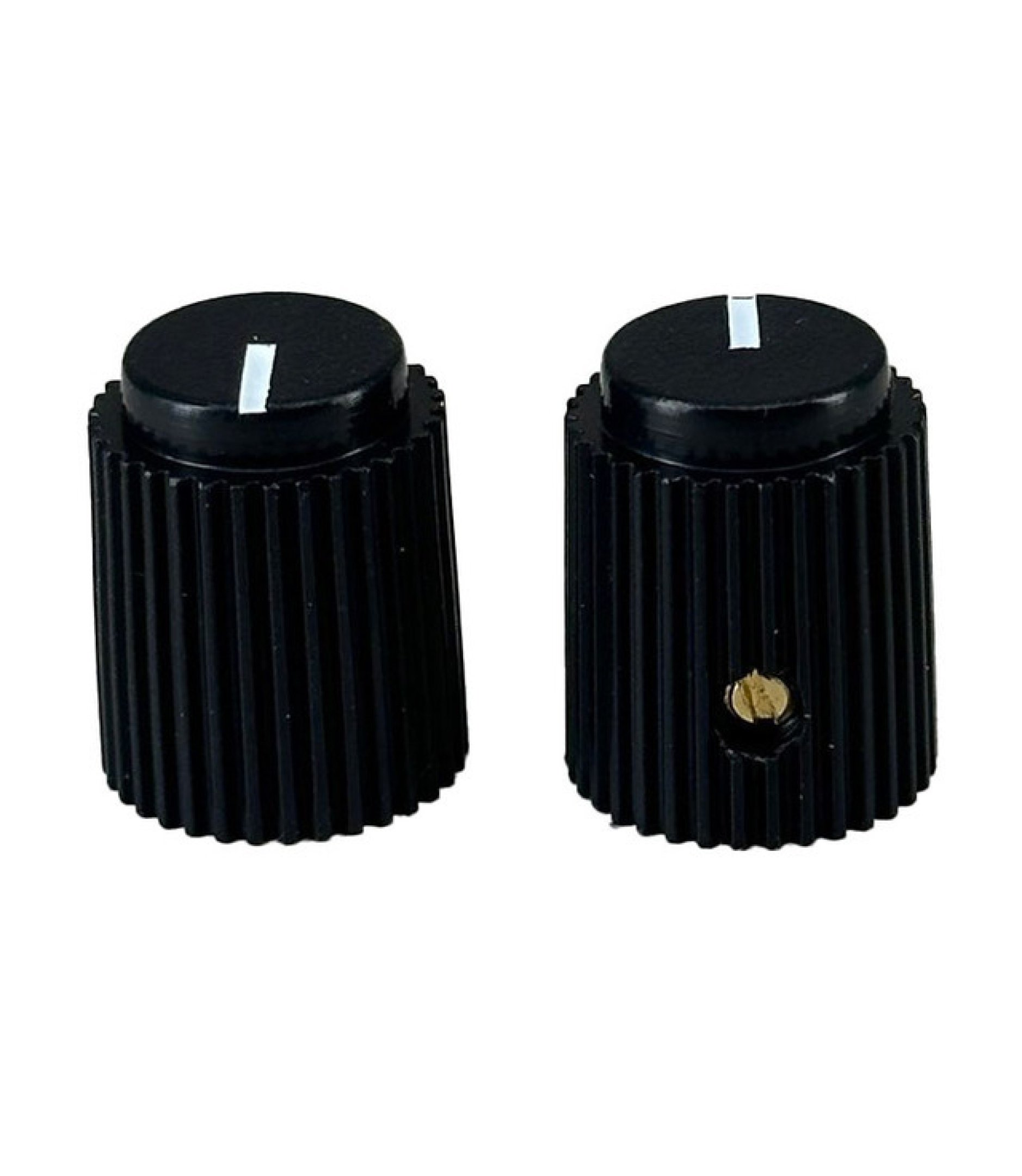 Ripple knob Black 14x17mm Shaft Hole 6.35mm
