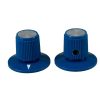 Blue Rogan knob 23x17mm Shaft 6.4mm