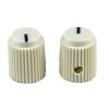 Ripple knob Cream 14x17mm Shaft Hole 6.35mm