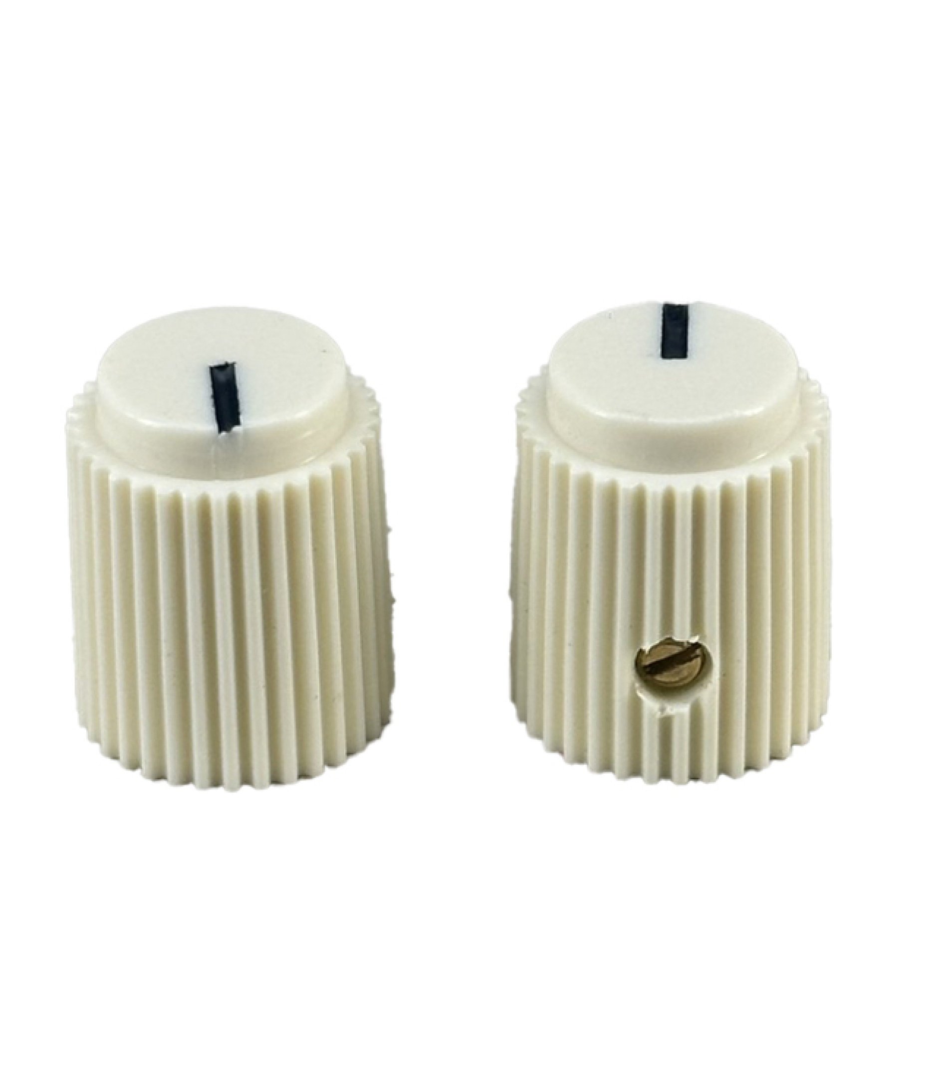 Ripple knob Cream 14x17mm Shaft Hole 6.35mm