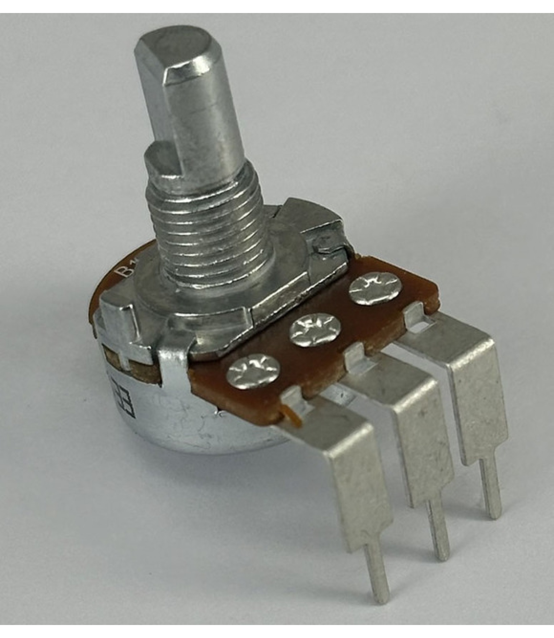 D-shaft.jpg 100K OHM Linear Taper Potentiometer D Shaft PCB Mount