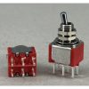 Mini Toggle Switch 1M Series DPDT On-On Short Lever PC THRU-HOLE