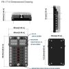 12 Way Block With Negative Bus Blade Fuse Block FB-1714