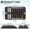 12 Way Block With Negative Bus Blade Fuse Block FB-1714