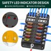 12 Way Block With Negative Bus Blade Fuse Block FB-1714