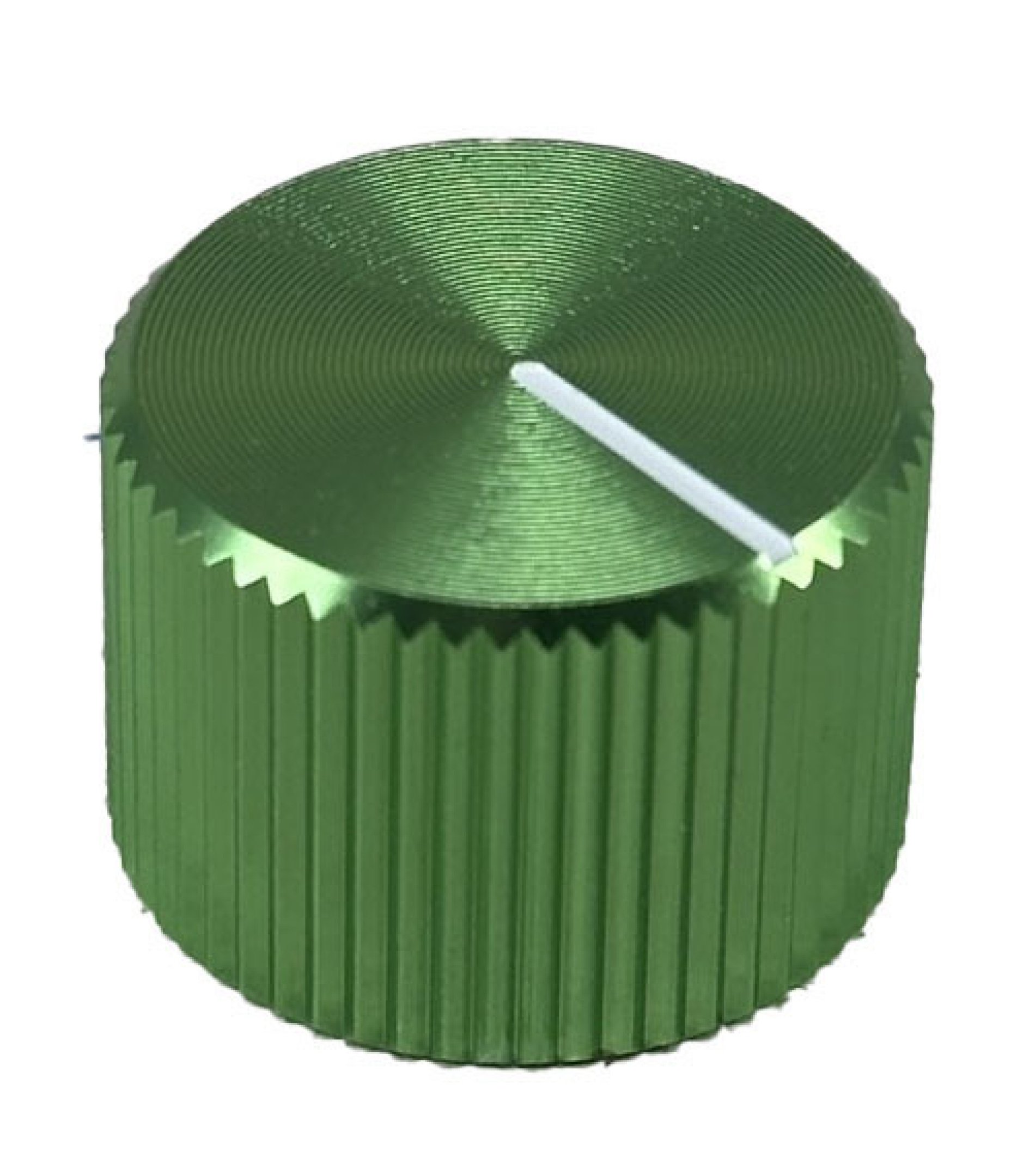 Knurled Aluminum Green Knob Shaft 6.00mm