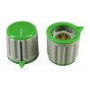 Amplifier Silver Knob Green top 25X20mm shaft hole 6mm