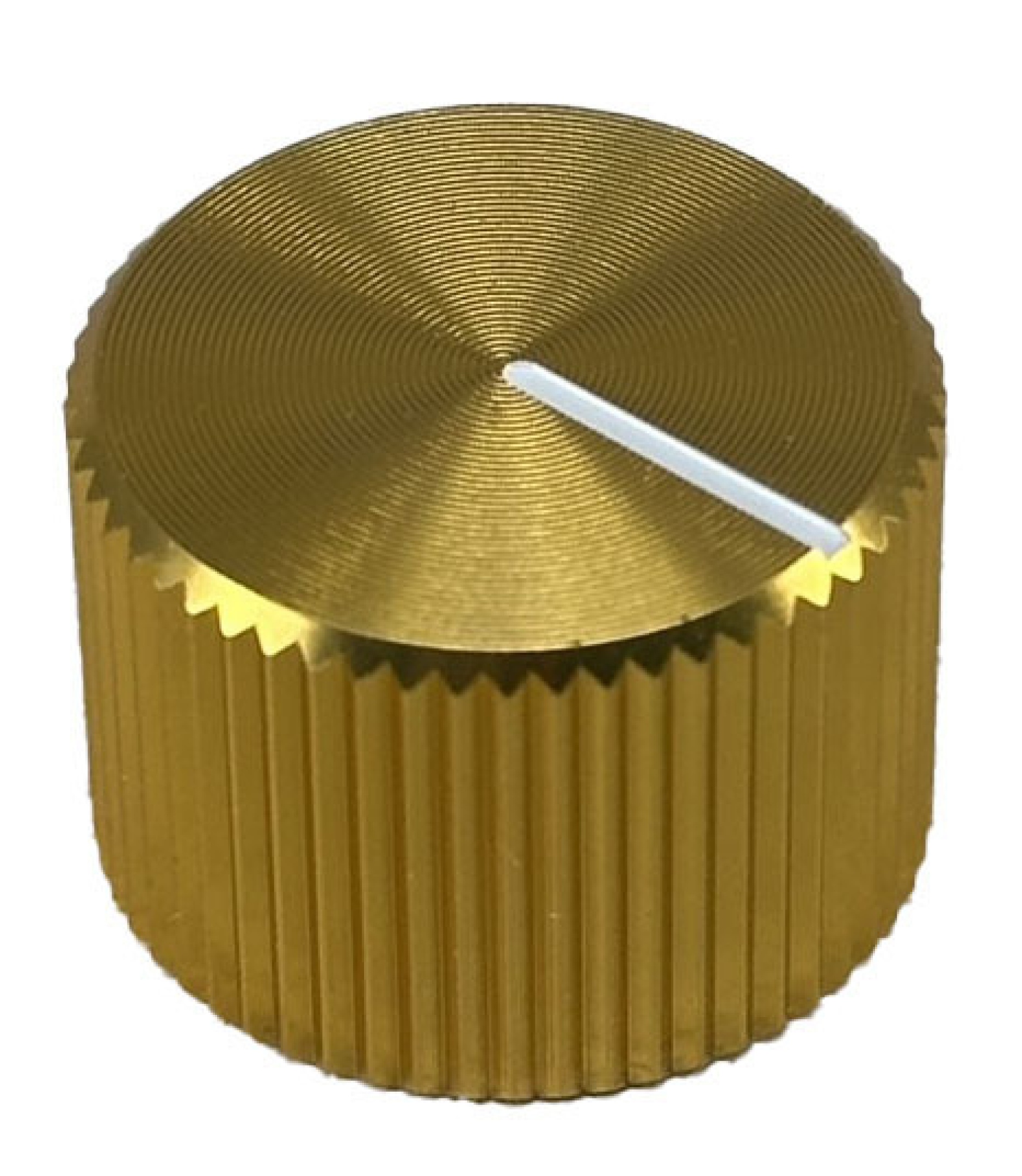 Knurled Aluminum Yellow Knob Shaft Diameter6mm