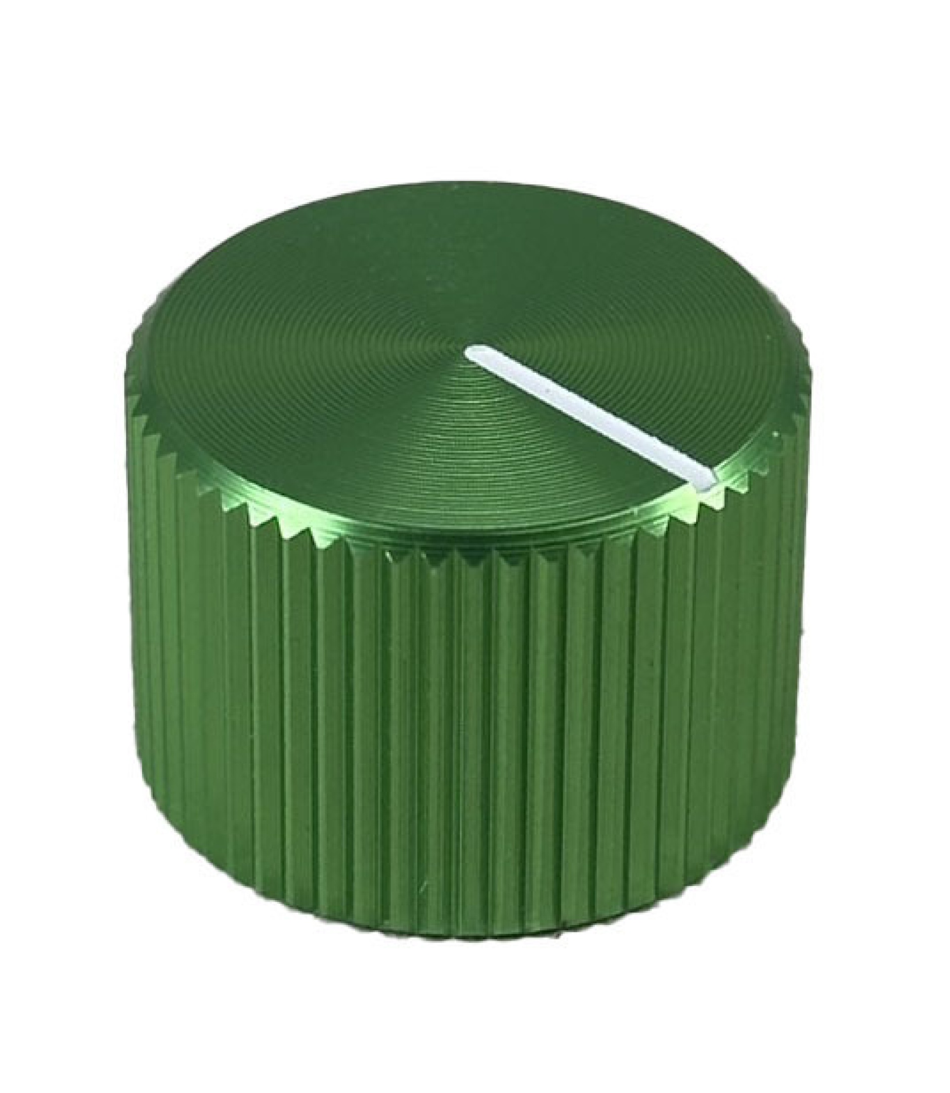 Knurled Aluminum Green Knob Shaft 6.35mm