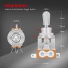 Mini Toggle Switch 3 Way SPDT On-Off-On Metal Housing Black Handle
