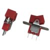 Mini Rocker Switch Momentary ON-(ON) SPDT Red Actuator PCB Pins