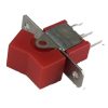Mini Rocker Switch Momentary ON-(ON) SPDT Red Actuator PCB Pins