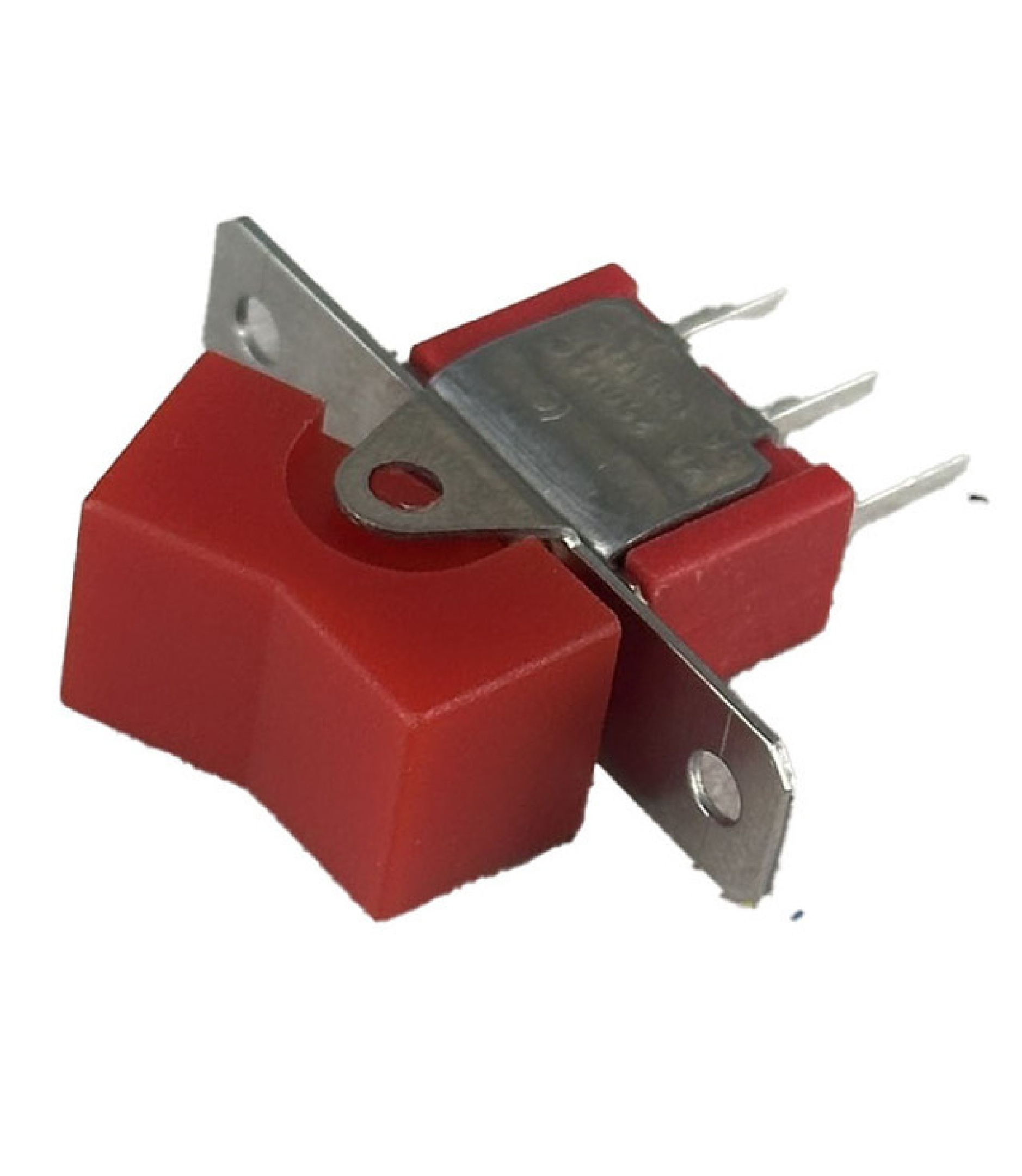 Mini Rocker Switch Momentary ON-(ON) SPDT Red Actuator PCB Pins