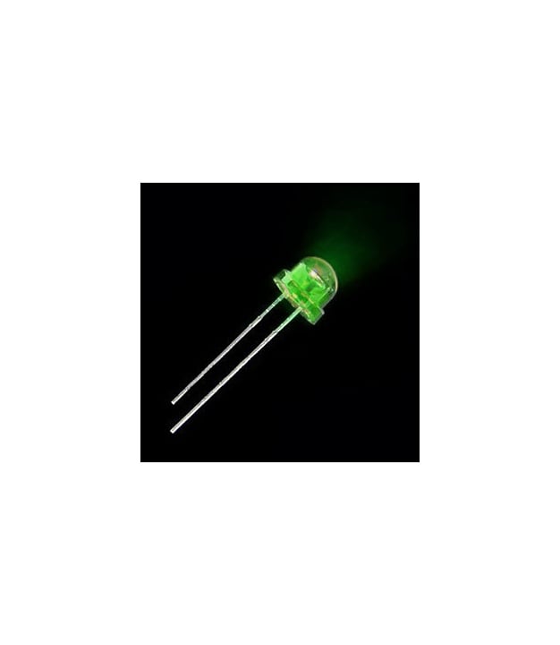 LED 4.8mm Green Color Water Clear Lens
