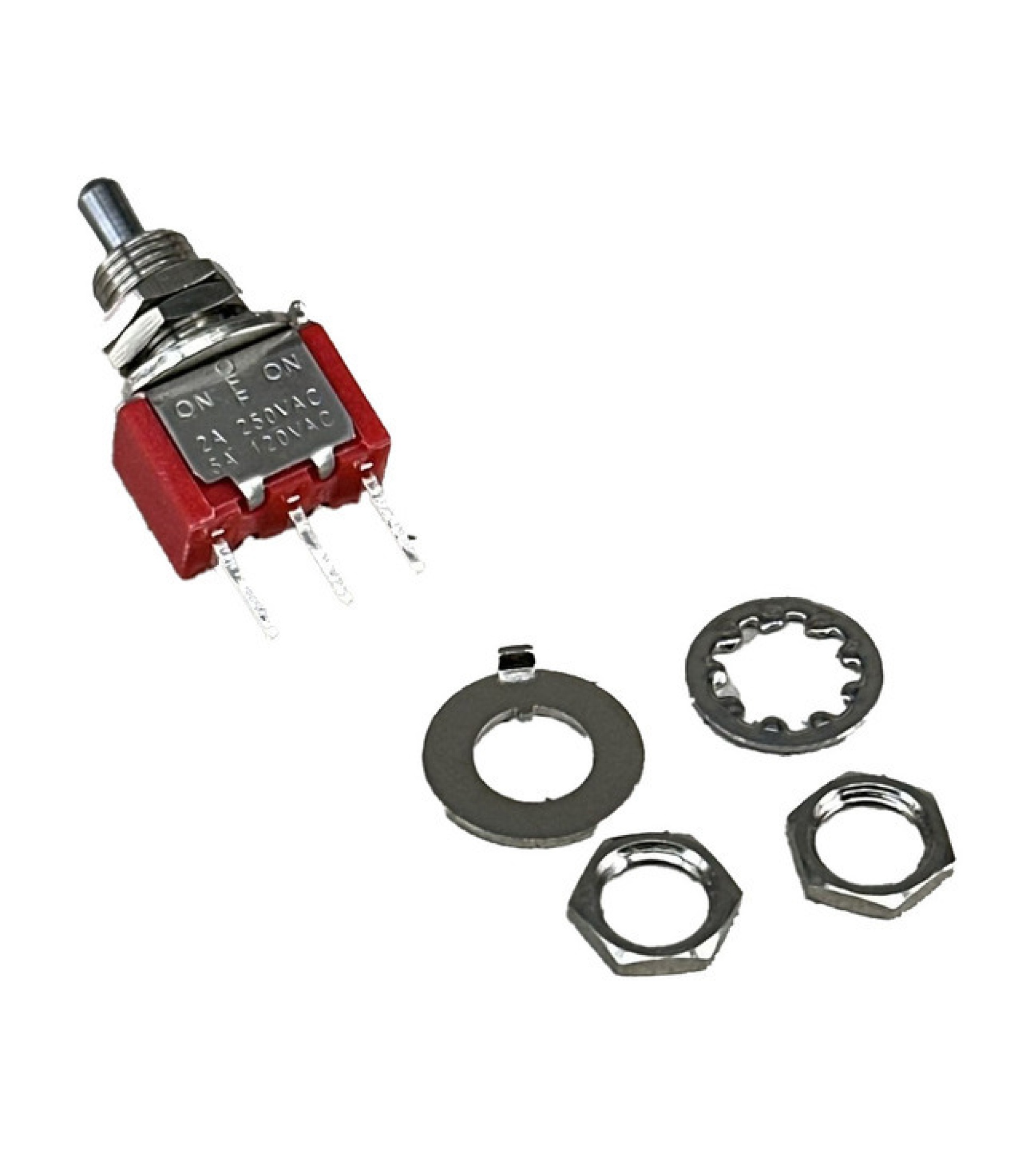 Mini Toggle Switch 1M Series SPDT On-Off-On Short Lever PCB PINS