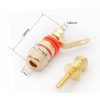 Red Speaker Terminal Binding Post Gold Plated