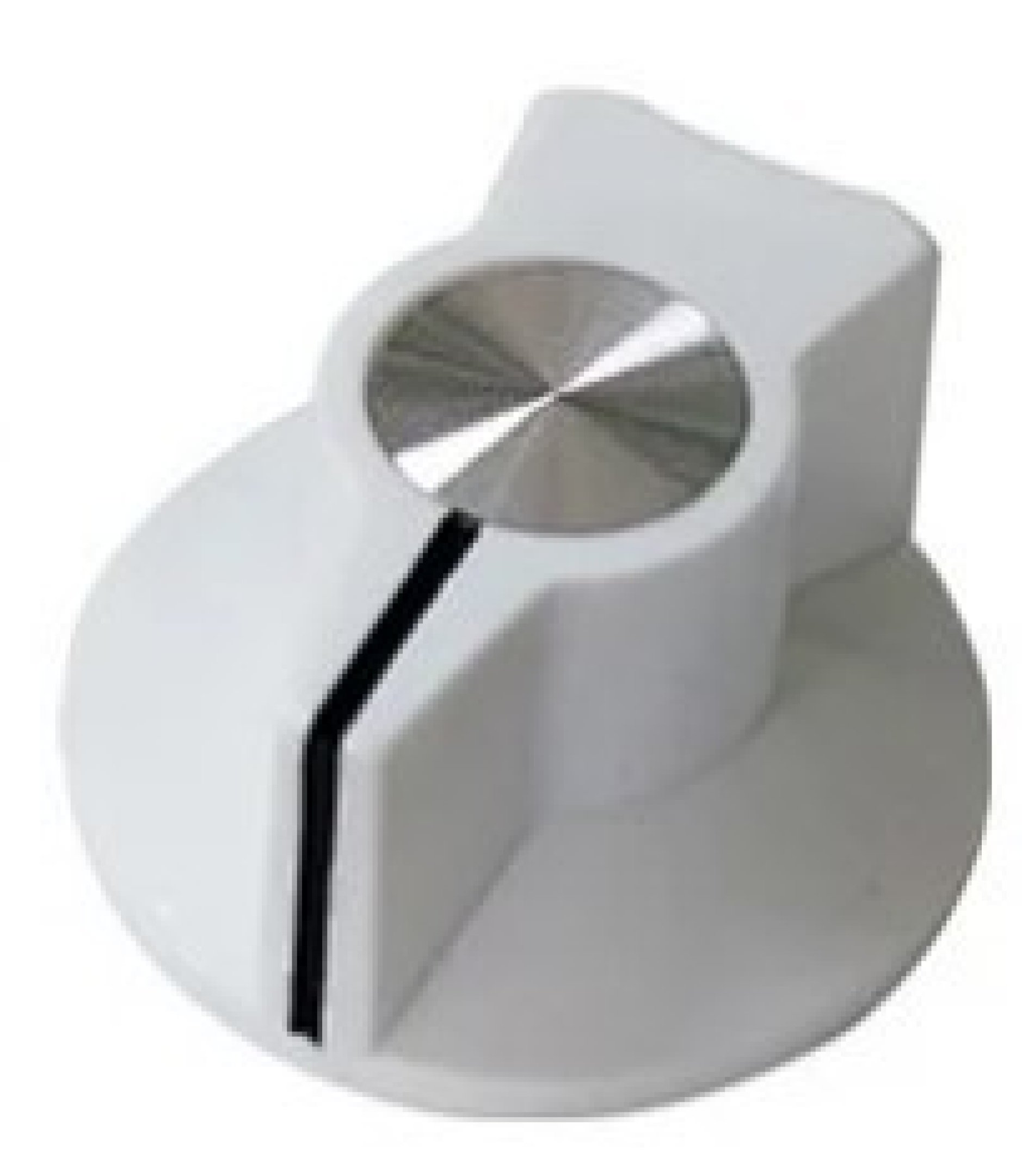 Classic knob White color 29x16mm Shaft hole 6.4mm