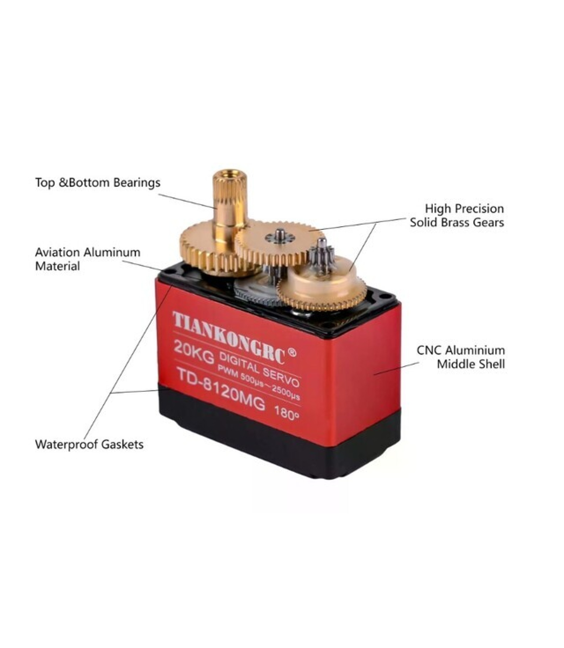 TD-8120MG Servo Gear Motor 180Degree