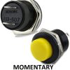 PUSH BUTTON SWITCH MOMENTARY Yellow Color SPST 3A 250VAC