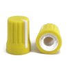 a-6032-1.jpg Yellow Rubber Knob 15x20mm D Shaft 6x4.5mm