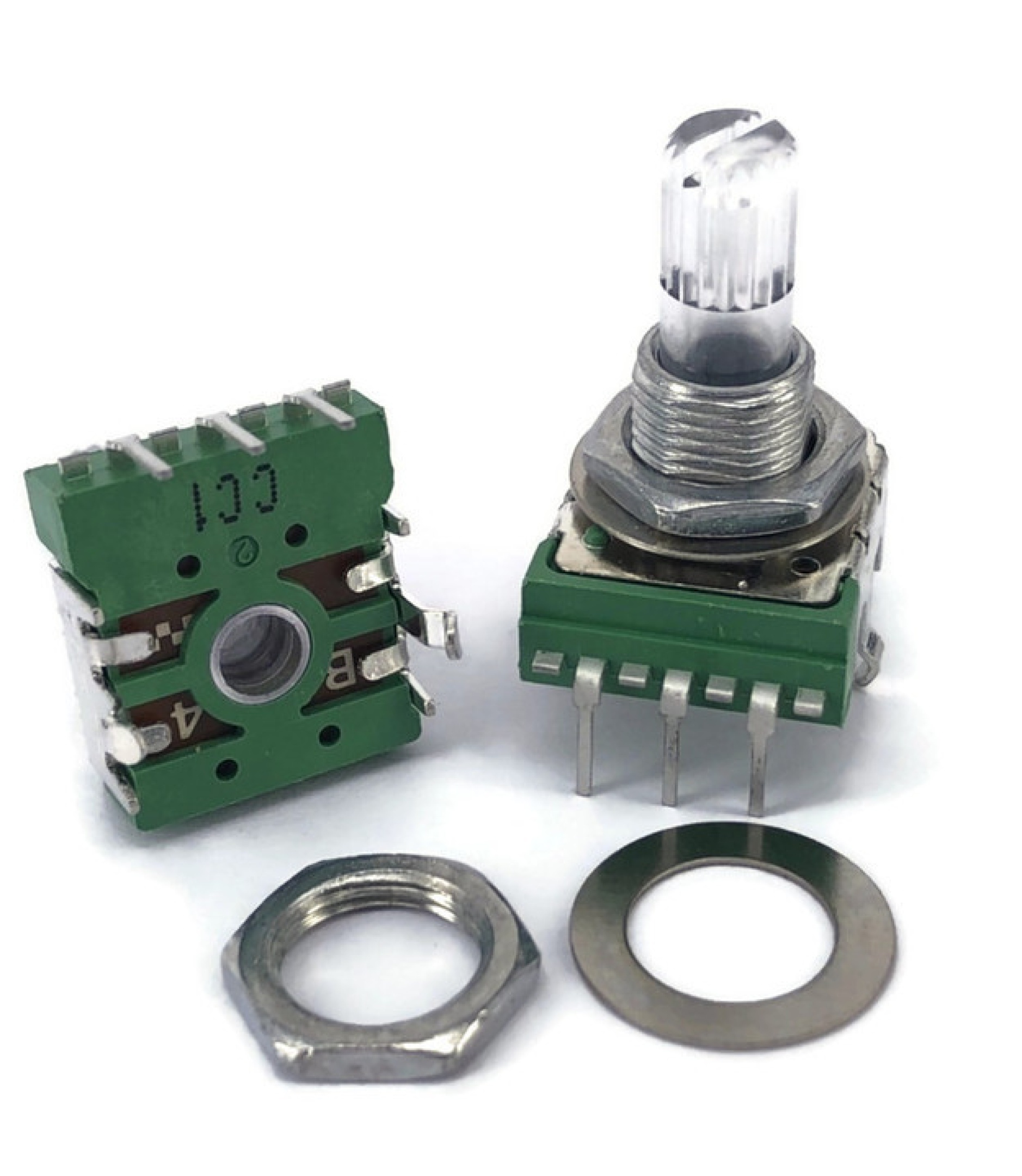 Rotary 10K OHM Linear Taper 14mm Potentiometer Transparent Spline Shaft