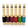 a-6514-1_2.jpg Blue 6.35mm 1/4" Male Mono Plug To RCA Female Jack Audio Adapter Connector