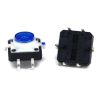 illuminated Tact Switch Blue LED 12*12mm 7.3mm Through Hole SPST-NO