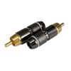 RCA Male Plug Connector Pearl Nickel Plated Black
