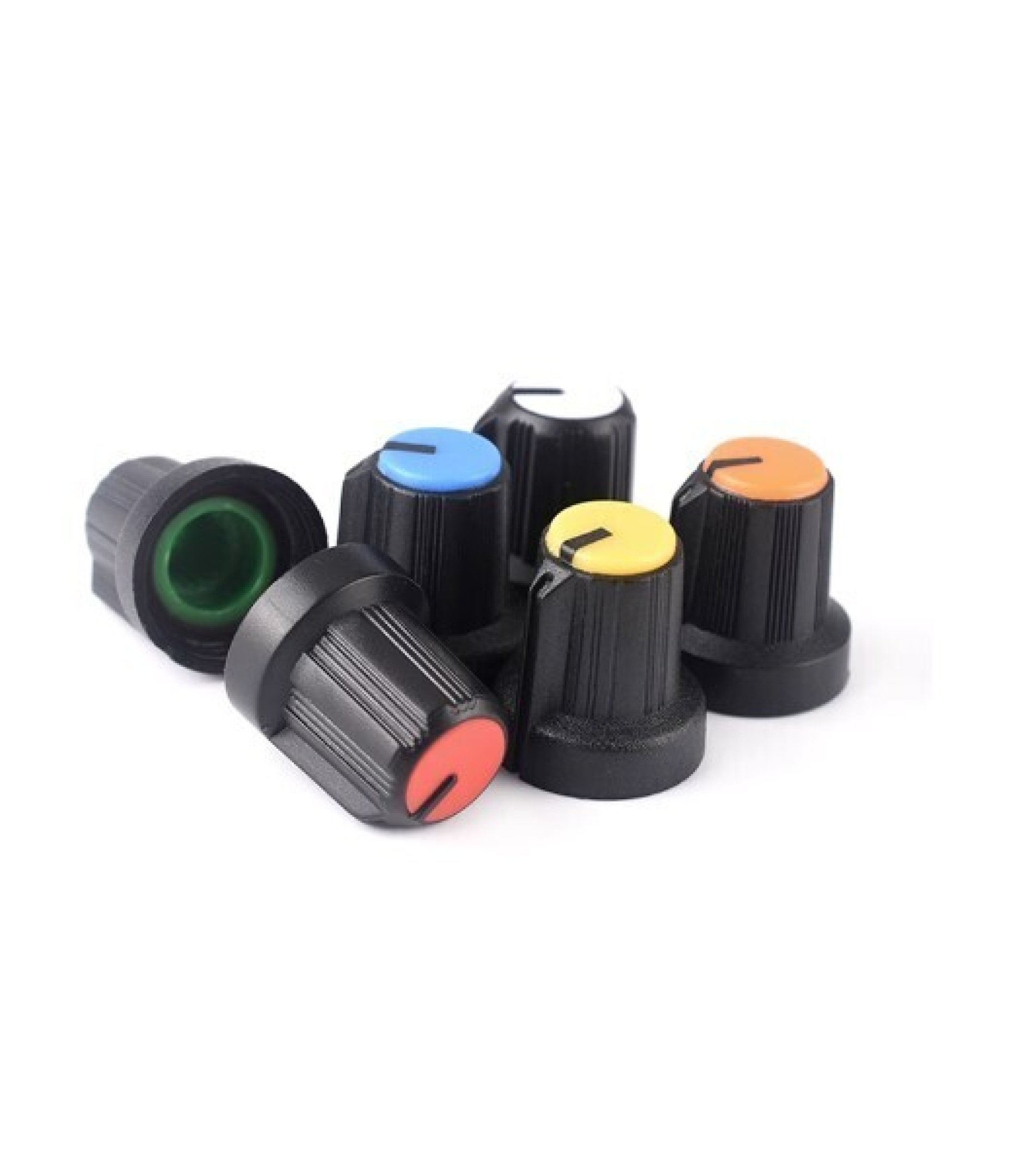 Black body Red Top Knob 15x16 Shaft 6x18T