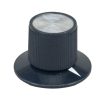 Black Rogan knob 29x20mm Shaft 6.4mm