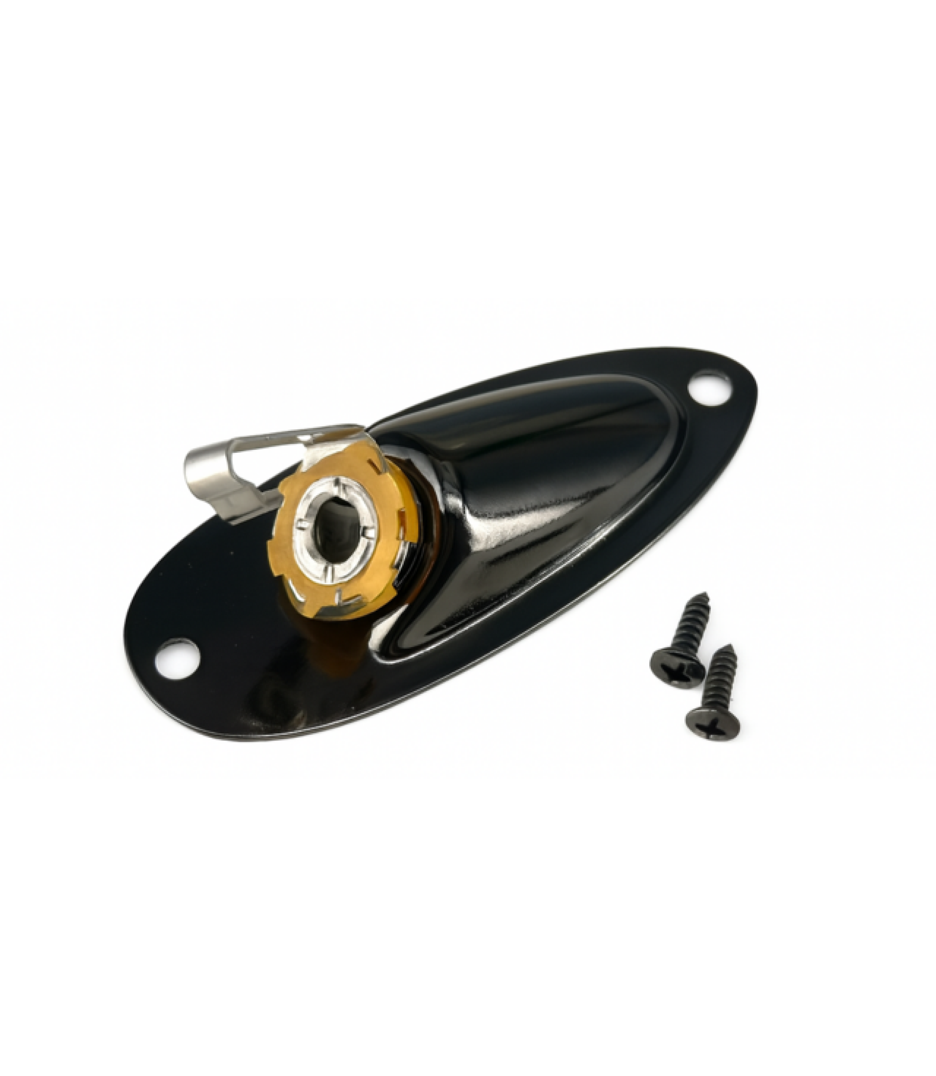 Black Chrome 6.35mm 1/4" Boat style Guitar Jack socket