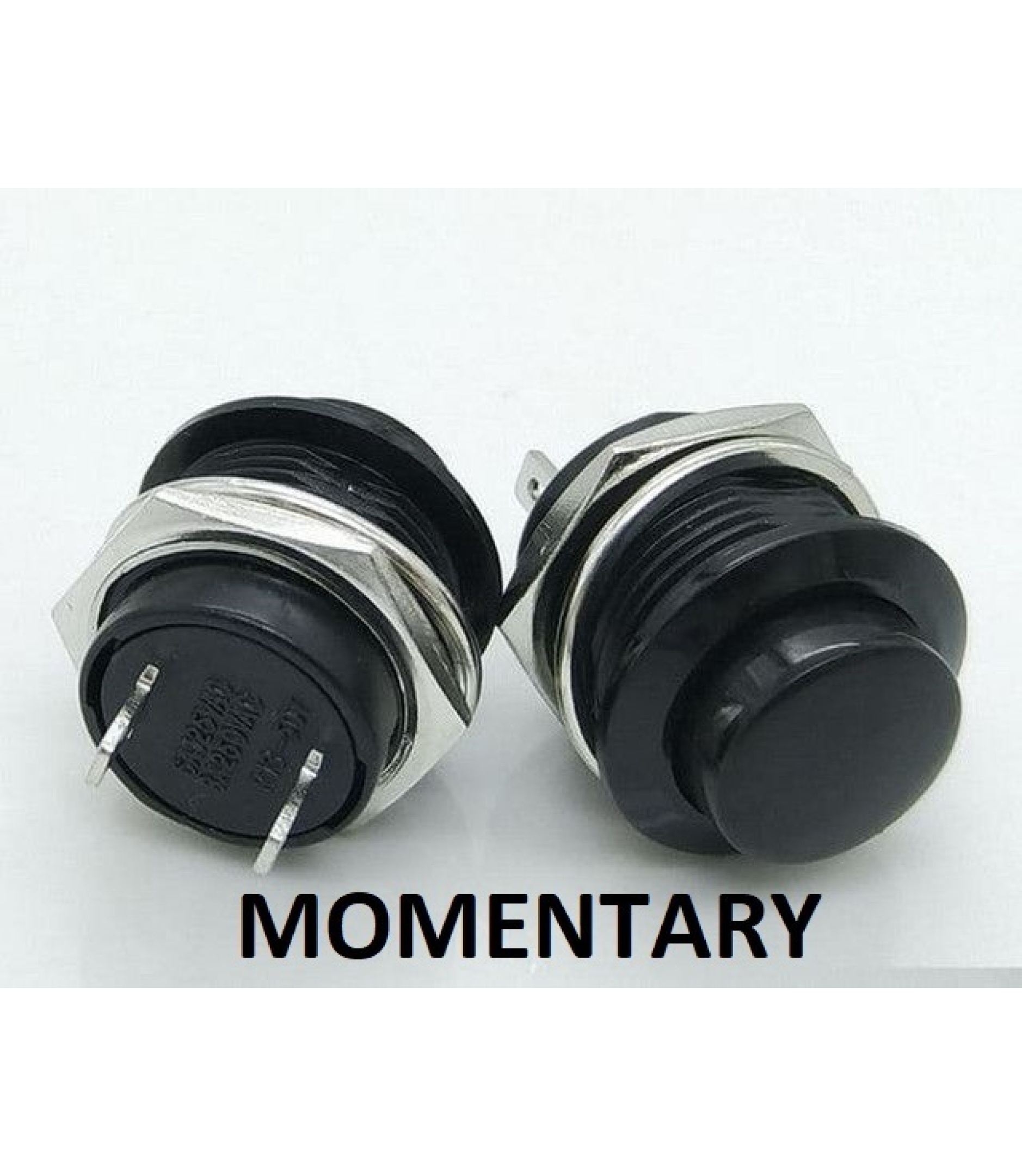 PUSH BUTTON SWITCH MOMENTARY Black Color SPST 3A 250VAC