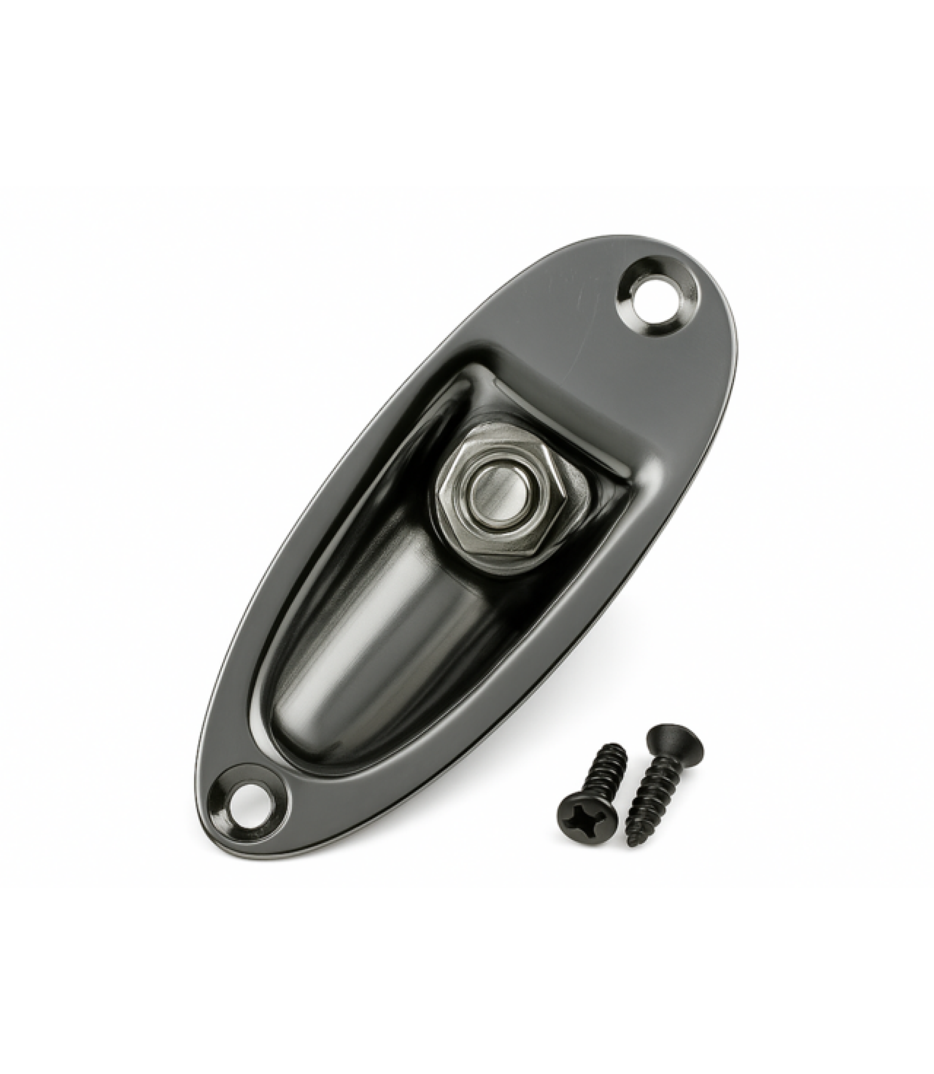 Black Chrome 6.35mm 1/4" Boat style Guitar Jack socket