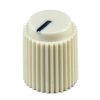 Ripple knob Cream 14x17mm Shaft Hole 6.35mm