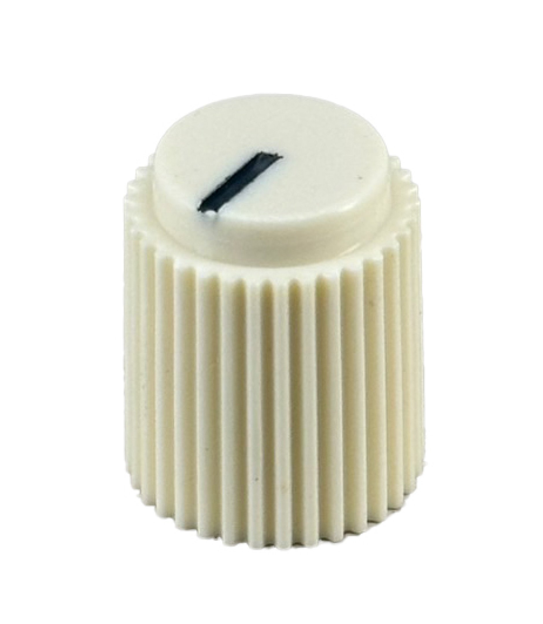 Ripple knob Cream 14x17mm Shaft Hole 6.35mm