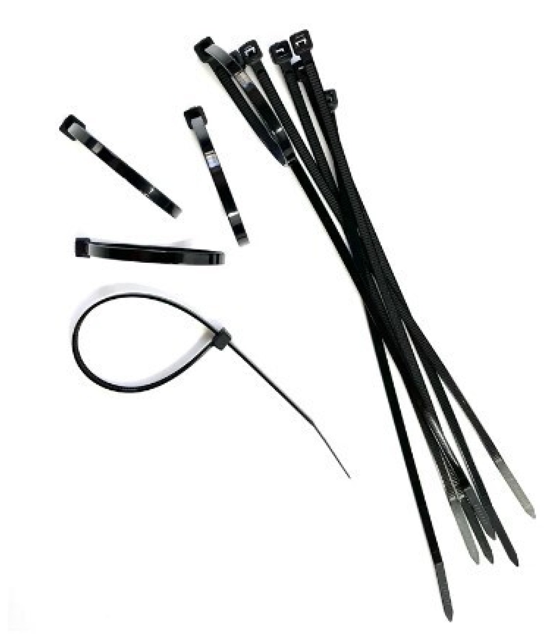 Black Nylon Cable Ties Self-Locking 3x200mm 100PCS