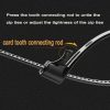 Removable Black Nylon Cable Ties 8mm 200mm 100PCS