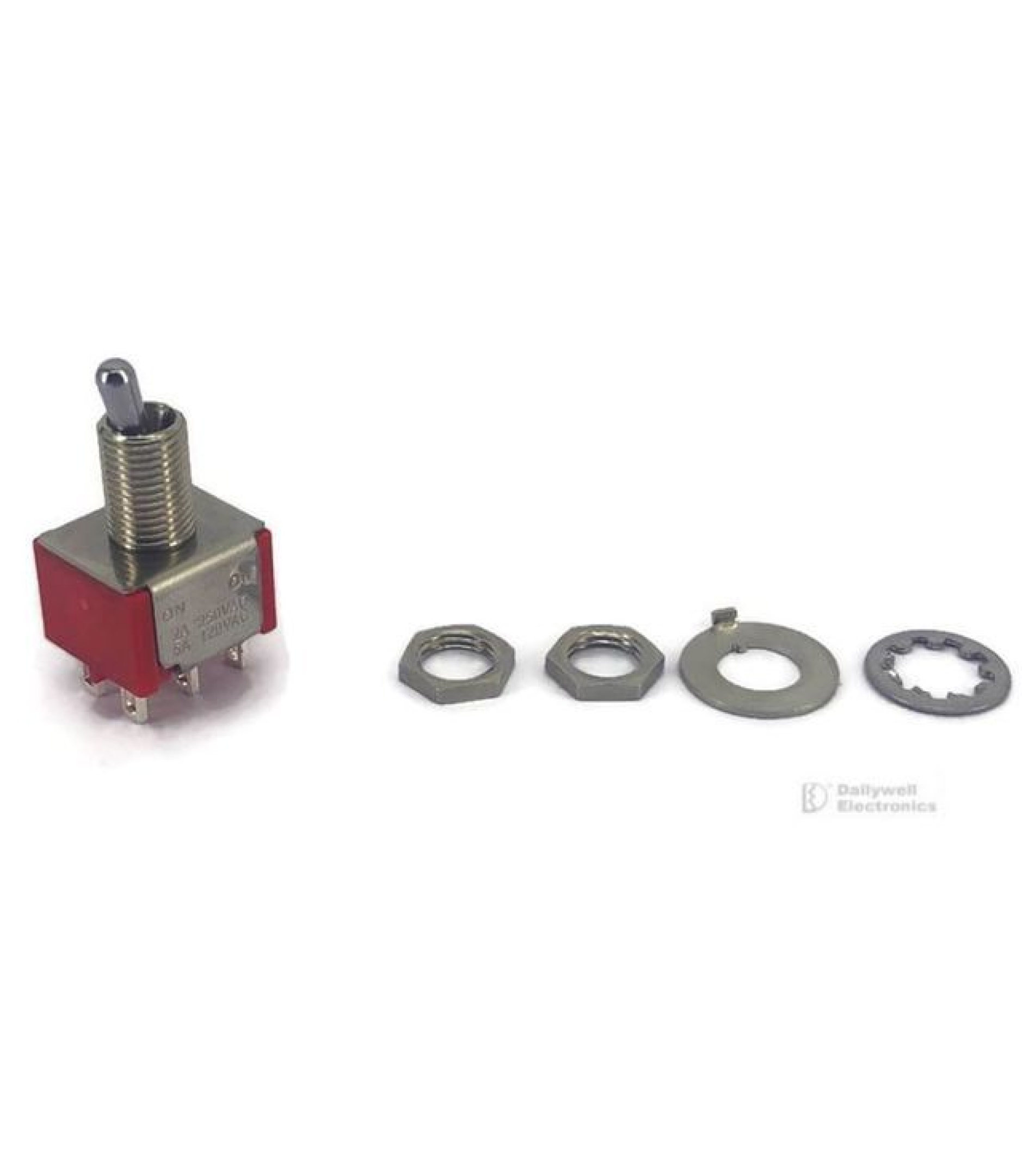 Mini Toggle Switch 1M Series DPDT On-On Short Lever
