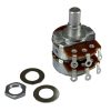 dual6P.jpg 10K OHM Linear Dual Taper Potentiometer Solder lug Round Shaft