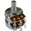 dual6p2_1.jpg 100K OHM Linear Dual Taper Potentiometer Solder lug Round Shaft
