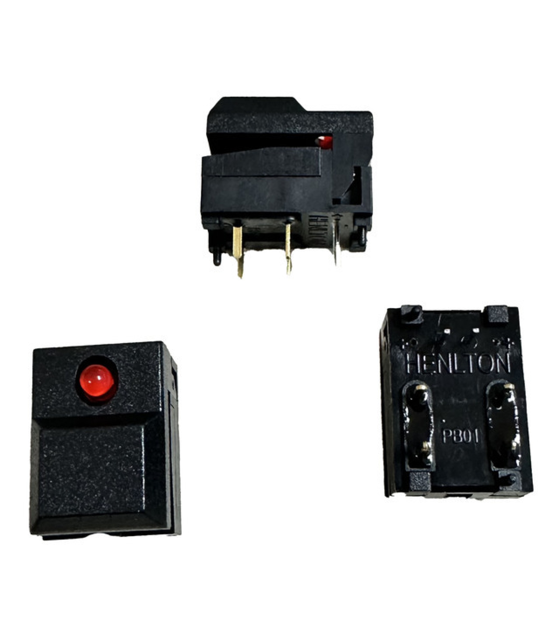 ff.jpg Black Push Switch Momentary SPDT PCB PINS LED Mount