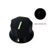 MXR Style Fluted Black Knob 25x15mm Shaft 6.4mm with Shiny line