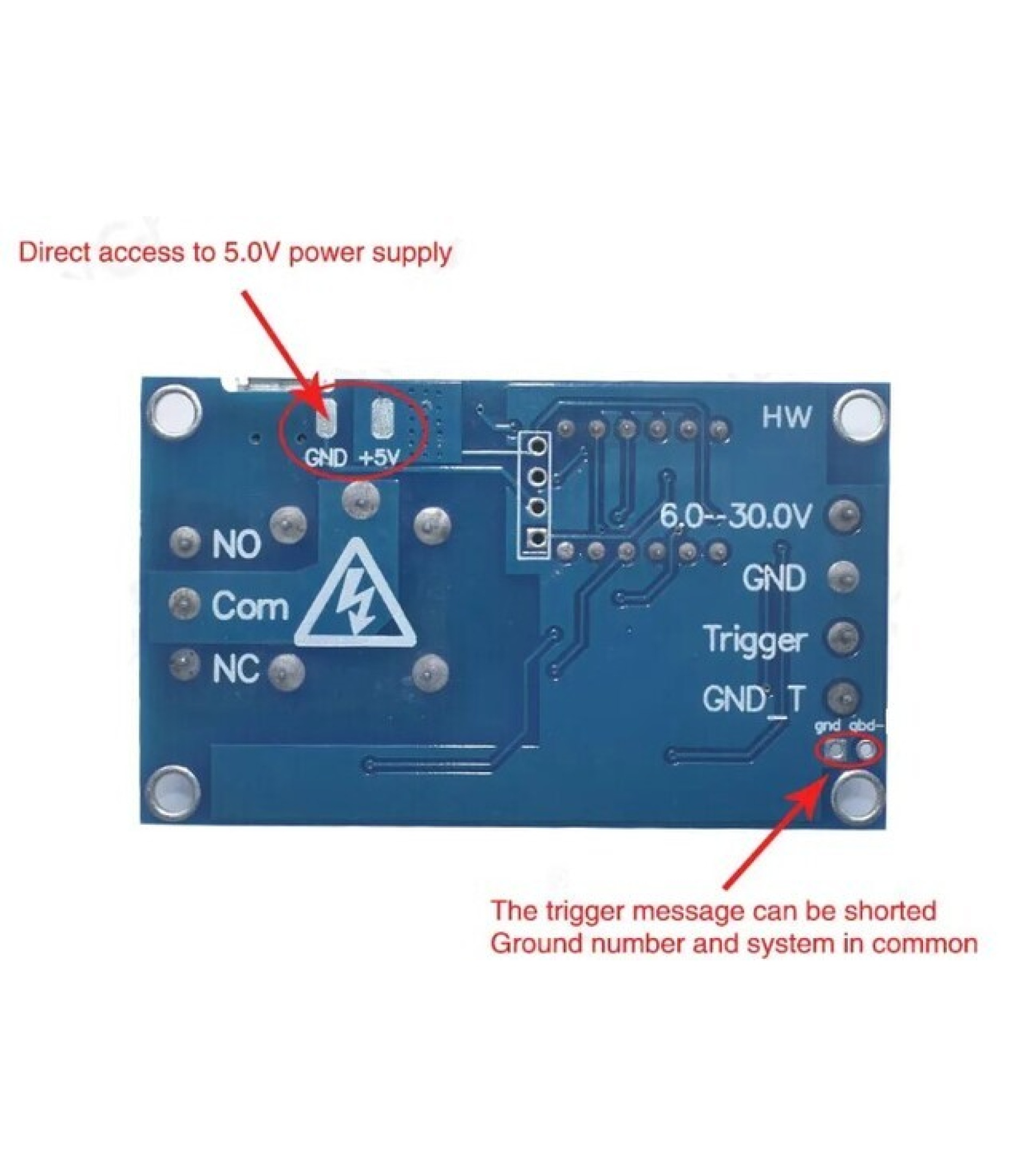 Switch Trigger Time delay Relay Module 6V-30V