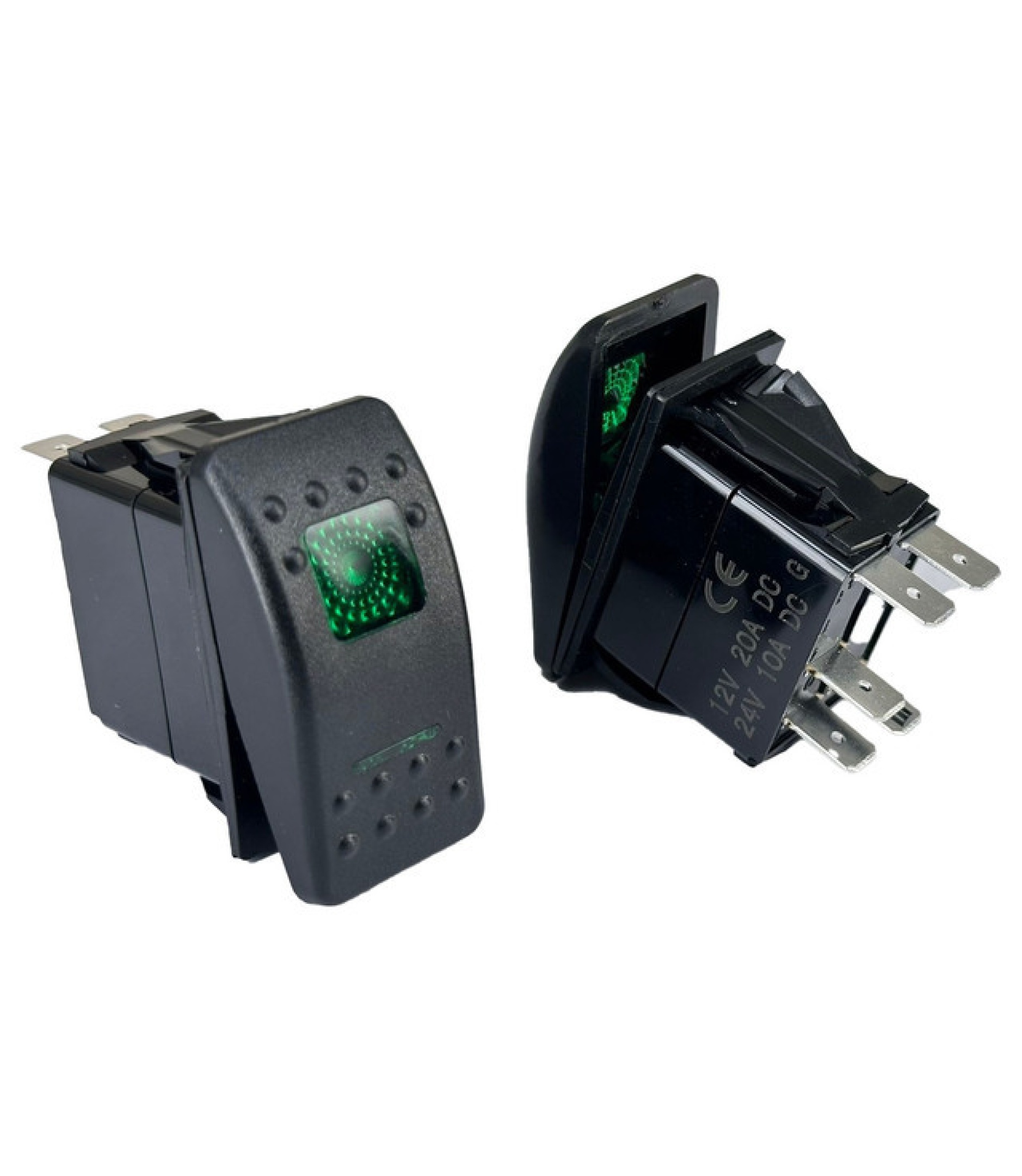 Marine Switch SPST ON-OFF 12V 20A With GREEN LED