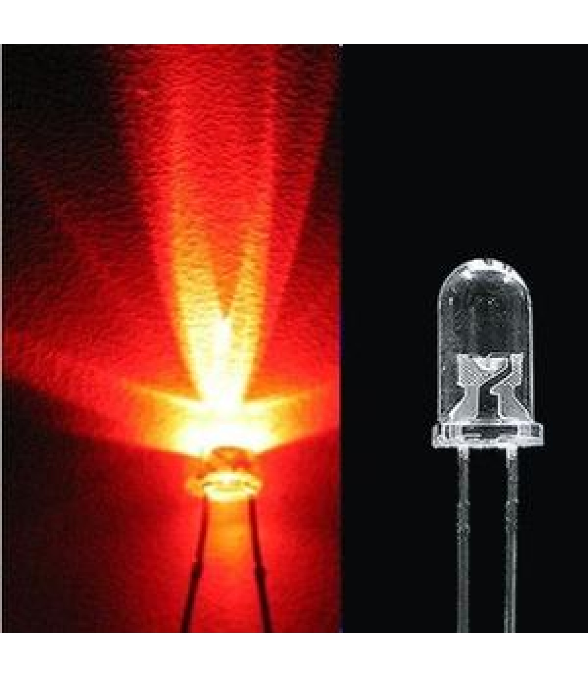 LED 3mm Red Water Clear Ultra Bright