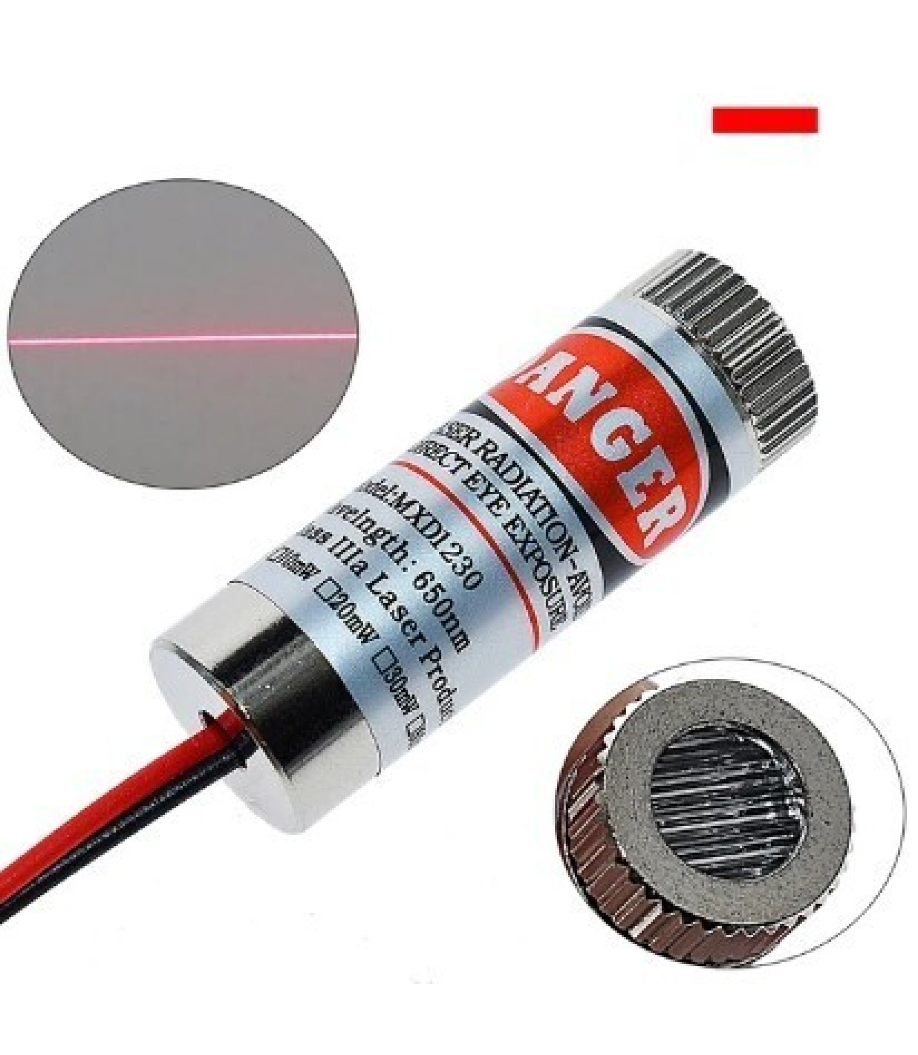 650nm Red Laser with Line Mark Glass Lens