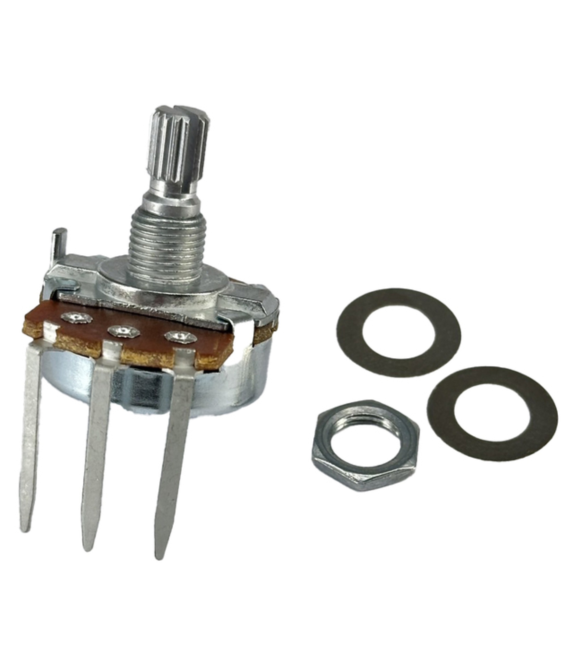 100K OHM LOGARITHMIC Taper Potentiometer Long PCB Spline